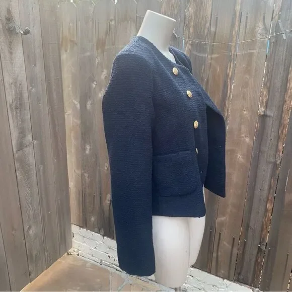 TUCKERNUCK Navy Tweed Marais Jacket size medium NWT - Picture 10 of 12